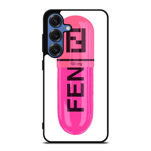 FENDI LOGO 100 MG PINK DRUG ICON Samsung Galaxy S25 Case Cover FENDI LOGO 100 MG PINK DRUG ICON Samsung Galaxy S25 Case Cover