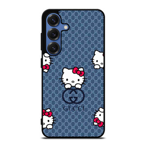 GUCCI LOGO HELLO KITTY BLUE Samsung Galaxy S25 Case Cover GUCCI LOGO HELLO KITTY BLUE Samsung Galaxy S25 Case Cover