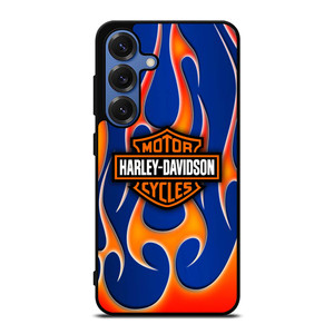 HARLEY DAVIDSON BLUE FLAME LOGO Samsung Galaxy S25 Case Cover HARLEY DAVIDSON BLUE FLAME LOGO Samsung Galaxy S25 Case Cover