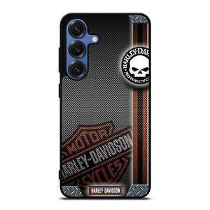 HARLEY DAVIDSON LOGO METAL TEXTURE Samsung Galaxy S25 Case Cover HARLEY DAVIDSON LOGO METAL TEXTURE Samsung Galaxy S25 Case Cover