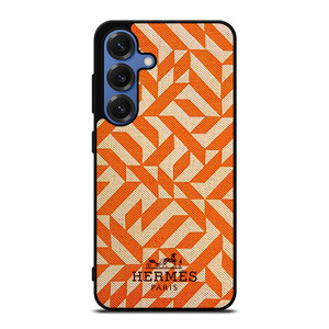 HERMES PARIS PATTERN ORANGE Samsung Galaxy S25 Case Cover HERMES PARIS PATTERN ORANGE Samsung Galaxy S25 Case Cover