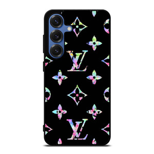 LOUIS VUITTON LOGO LV BLACK RAINBOW Samsung Galaxy S25 Case Cover LOUIS VUITTON LOGO LV BLACK RAINBOW Samsung Galaxy S25 Case Cover