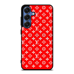 LOUIS VUITTON LV LOGO RED PATTERN Samsung Galaxy S25 Case Cover