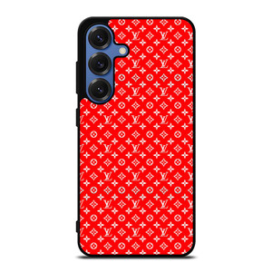 LV LOUIS VUITTON LOGO RED PATTERN Samsung Galaxy S25 Case Cover LV LOUIS VUITTON LOGO RED PATTERN Samsung Galaxy S25 Case Cover