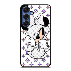 MINNIE MOUSE DISNEY FEAT LOUIS VUITTON LV WHITE Samsung Galaxy S25 Case Cover MINNIE MOUSE DISNEY FEAT LOUIS VUITTON LV WHITE Samsung Galaxy S25 Case Cover