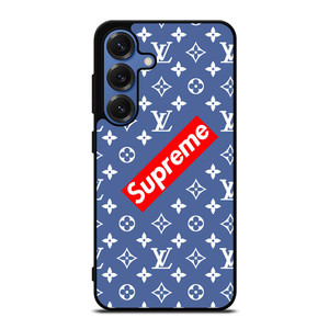 NEW SUPREME LOUIS VUITTON BLUE Samsung Galaxy S25 Case Cover NEW SUPREME LOUIS VUITTON BLUE Samsung Galaxy S25 Case Cover