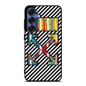 OFF WHITE LOGO COLORFUL ICON Samsung Galaxy S25 Case Cover OFF WHITE LOGO COLORFUL ICON Samsung Galaxy S25 Case Cover