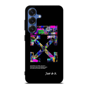 OFF WHITE LOGO JUST DO IT NIKE Samsung Galaxy S25 Case Cover OFF WHITE LOGO JUST DO IT NIKE Samsung Galaxy S25 Case Cover