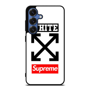 OFF WHITE SUPREME LOGO Samsung Galaxy S25 Case Cover