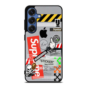 OFF WHITE SUPREME Samsung Galaxy S25 Case Cover OFF WHITE SUPREME Samsung Galaxy S25 Case Cover