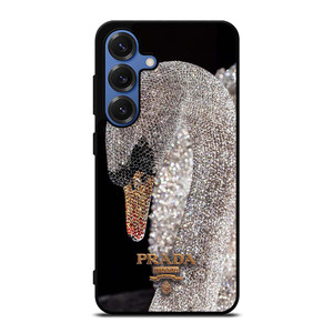 PRADA MILANO LOGO DIAMOND SWAN Samsung Galaxy S25 Case Cover PRADA MILANO LOGO DIAMOND SWAN Samsung Galaxy S25 Case Cover