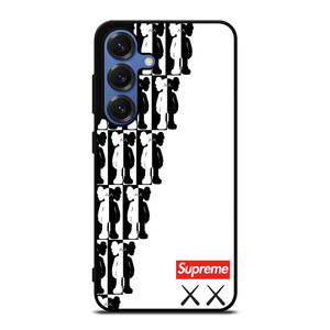 SUPREME KAWS BLACK WHITE Samsung Galaxy S25 Case Cover SUPREME KAWS BLACK WHITE Samsung Galaxy S25 Case Cover