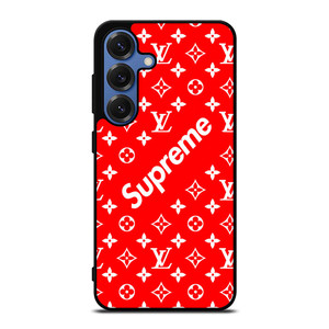 SUPREME LOUIS VUITTON RED Samsung Galaxy S25 Case Cover SUPREME LOUIS VUITTON RED Samsung Galaxy S25 Case Cover