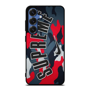 SUPREME X NIKE RED CAMO Samsung Galaxy S25 Case Cover SUPREME X NIKE RED CAMO Samsung Galaxy S25 Case Cover