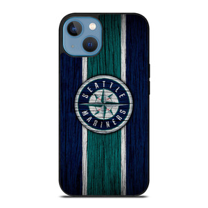 SEATTLE MARINERS WOODEN STRIPE LOGO iPhone 13 Case Cover SEATTLE MARINERS WOODEN STRIPE LOGO iPhone 13 Case Cover