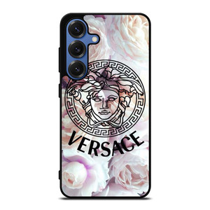 VERSACE LOGO ICON WHITE ROSE Samsung Galaxy S25 Case Cover VERSACE LOGO ICON WHITE ROSE Samsung Galaxy S25 Case Cover