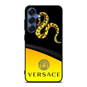 VERSACE LOGO SNAKE ICON YELLOW Samsung Galaxy S25 Case Cover VERSACE LOGO SNAKE ICON YELLOW Samsung Galaxy S25 Case Cover