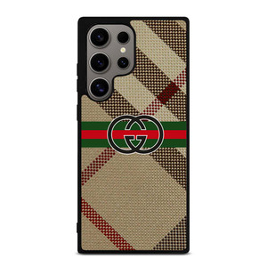 BURBERRY PATTERN GUCCI LOGO Samsung Galaxy S24 Ultra Case Cover BURBERRY PATTERN GUCCI LOGO Samsung Galaxy S24 Ultra Case Cover