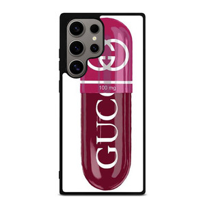 GUCCI LOGO 100 MG PINK DRUG ICON Samsung Galaxy S24 Ultra Case Cover GUCCI LOGO 100 MG PINK DRUG ICON Samsung Galaxy S24 Ultra Case Cover