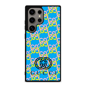 GUCCI LOGO PATTERN BLUE PINK YELLOW Samsung Galaxy S24 Ultra Case Cover GUCCI LOGO PATTERN BLUE PINK YELLOW Samsung Galaxy S24 Ultra Case Cover