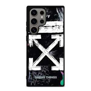 OFF WHITE LOGO SEEING THINGS Samsung Galaxy S24 Ultra Case Cover OFF WHITE LOGO SEEING THINGS Samsung Galaxy S24 Ultra Case Cover