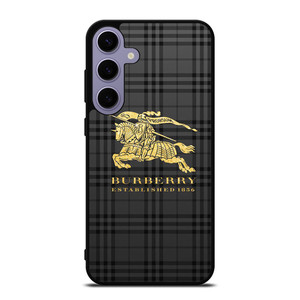 BURBERRY LONDON BLACK PATTERN Samsung Galaxy S24 Plus Case Cover