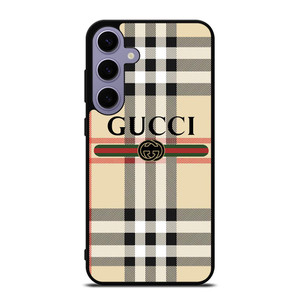 GUCCI LOGO X BURBERRY PATTERN Samsung Galaxy S24 Plus Case Cover GUCCI LOGO X BURBERRY PATTERN Samsung Galaxy S24 Plus Case Cover