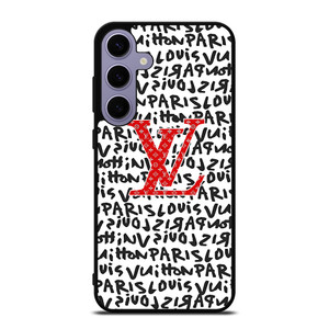 LV LOUIS VUITTON PARIS PATTERN LOGO RED WHITE Samsung Galaxy S24 Plus Case Cover
