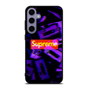 SUPREME PURPLE CASSETTE GLITCH Samsung Galaxy S24 Plus Case Cover