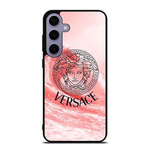 VERSACE LOGO PINK WAVES Samsung Galaxy S24 Plus Case Cover