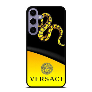 VERSACE LOGO SNAKE ICON YELLOW Samsung Galaxy S24 Plus Case Cover