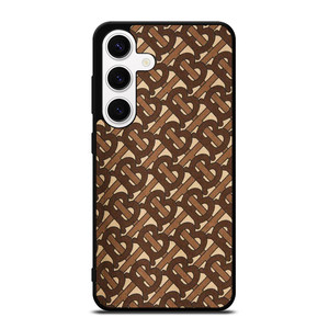 BROWN BURBERRY LOGO PATTERN EMBLEM Samsung Galaxy S24 Case Cover