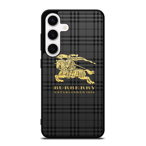 BURBERRY LONDON BLACK PATTERN Samsung Galaxy S24 Case Cover