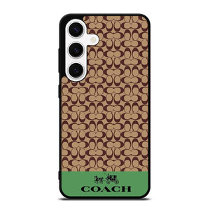 COACH NEW YORK LOGO GREEN BROWN Samsung Galaxy S24 Case Cover COACH NEW YORK LOGO GREEN BROWN Samsung Galaxy S24 Case Cover