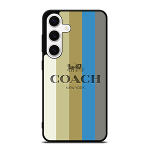 COACH NEW YORK LOGO STRIPE EMBLEM Samsung Galaxy S24 Case Cover