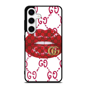 GUCCI LOGO LIPS RED WHITE ICON Samsung Galaxy S24 Case Cover GUCCI LOGO LIPS RED WHITE ICON Samsung Galaxy S24 Case Cover