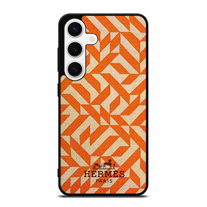 HERMES PARIS PATTERN ORANGE Samsung Galaxy S24 Case Cover HERMES PARIS PATTERN ORANGE Samsung Galaxy S24 Case Cover