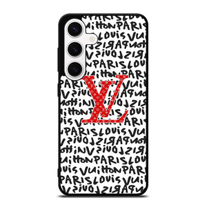 LV LOUIS VUITTON PARIS PATTERN LOGO RED WHITE Samsung Galaxy S24 Case Cover LV LOUIS VUITTON PARIS PATTERN LOGO RED WHITE Samsung Galaxy S24 Case Cover
