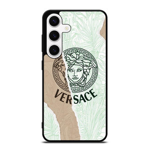 VERSACE LOGO PALM LEAVES Samsung Galaxy S24 Case Cover VERSACE LOGO PALM LEAVES Samsung Galaxy S24 Case Cover