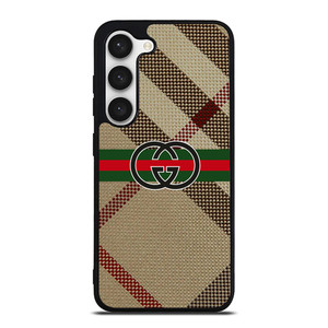 BURBERRY PATTERN GUCCI LOGO Samsung Galaxy S23 Case Cover BURBERRY PATTERN GUCCI LOGO Samsung Galaxy S23 Case Cover