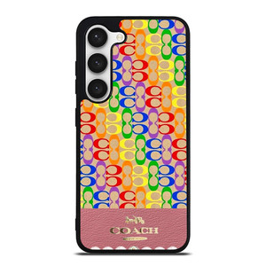 COACH NEW YORK ICON PINK LOGO Samsung Galaxy S23 Case Cover COACH NEW YORK ICON PINK LOGO Samsung Galaxy S23 Case Cover