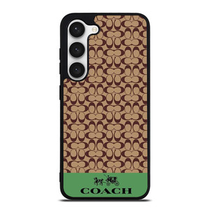 COACH NEW YORK LOGO GREEN BROWN Samsung Galaxy S23 Case Cover COACH NEW YORK LOGO GREEN BROWN Samsung Galaxy S23 Case Cover