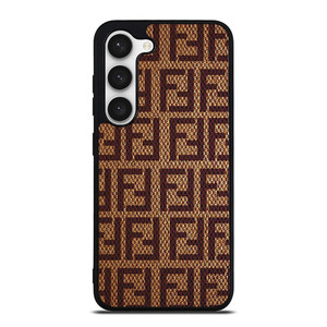 FENDI PATTERN LOGO BROWN Samsung Galaxy S23 Case Cover FENDI PATTERN LOGO BROWN Samsung Galaxy S23 Case Cover