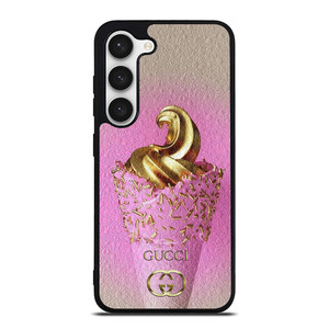 GUCCI LOGO GOLDEN ICE CREAM ICON Samsung Galaxy S23 Case Cover GUCCI LOGO GOLDEN ICE CREAM ICON Samsung Galaxy S23 Case Cover
