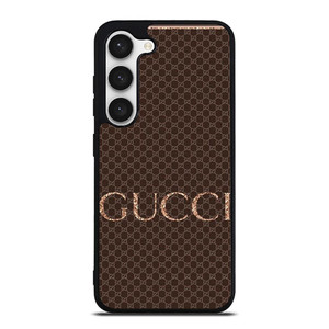 GUCCI LOGO PATTERN BROWN EMBLEM Samsung Galaxy S23 Case Cover GUCCI LOGO PATTERN BROWN EMBLEM Samsung Galaxy S23 Case Cover