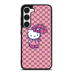 HELLO KITTY GUCCI PINK PATTERN LOGO Samsung Galaxy S23 Case Cover HELLO KITTY GUCCI PINK PATTERN LOGO Samsung Galaxy S23 Case Cover