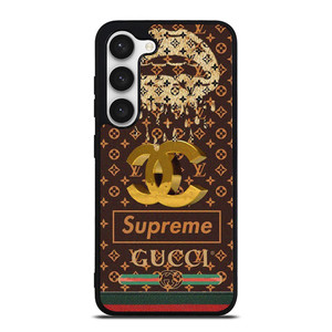 LOUIS VUITTON CHANEL SUPREME GUCCI PATTERN Samsung Galaxy S23 Case Cover LOUIS VUITTON CHANEL SUPREME GUCCI PATTERN Samsung Galaxy S23 Case Cover