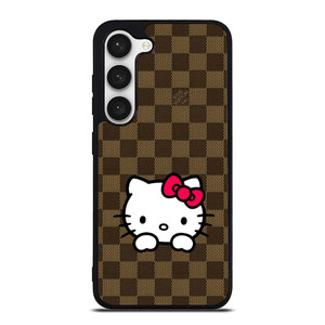 LOUIS VUITTON LOGO LV PATTERN HELLO KITTY Samsung Galaxy S23 Case Cover LOUIS VUITTON LOGO LV PATTERN HELLO KITTY Samsung Galaxy S23 Case Cover