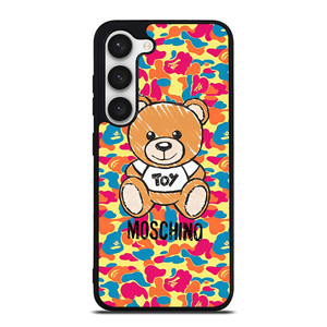 MOSCHINO X BAPE CAMO Samsung Galaxy S23 Case Cover MOSCHINO X BAPE CAMO Samsung Galaxy S23 Case Cover