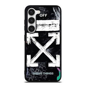 OFF WHITE LOGO SEEING THINGS Samsung Galaxy S23 Case Cover OFF WHITE LOGO SEEING THINGS Samsung Galaxy S23 Case Cover